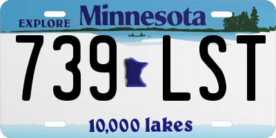 MN license plate 739LST