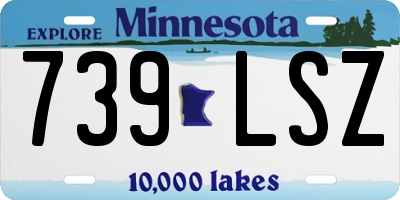 MN license plate 739LSZ
