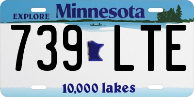 MN license plate 739LTE