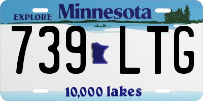 MN license plate 739LTG
