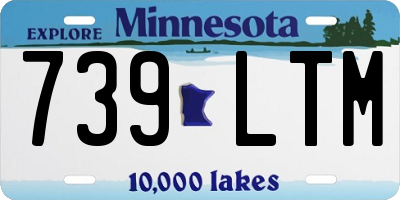 MN license plate 739LTM