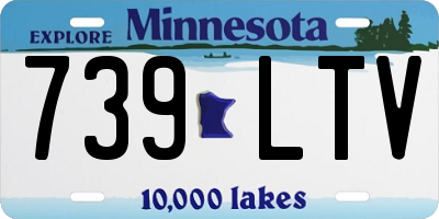 MN license plate 739LTV