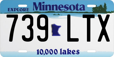 MN license plate 739LTX