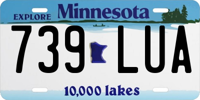 MN license plate 739LUA