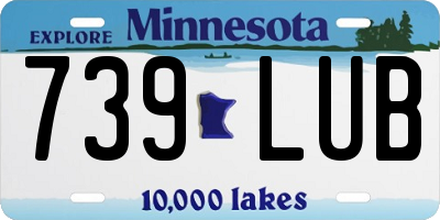 MN license plate 739LUB