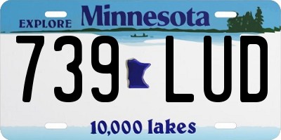 MN license plate 739LUD