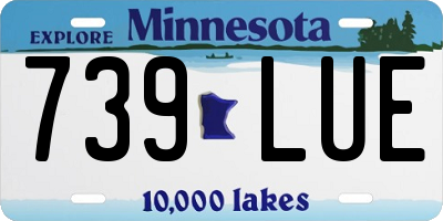 MN license plate 739LUE