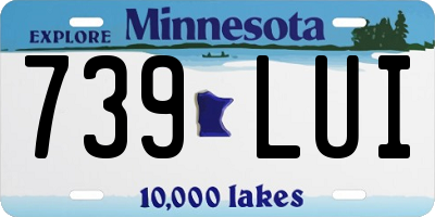 MN license plate 739LUI