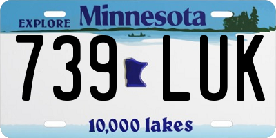 MN license plate 739LUK