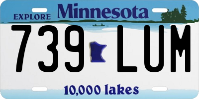 MN license plate 739LUM