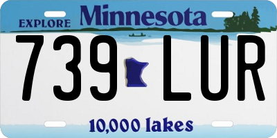 MN license plate 739LUR