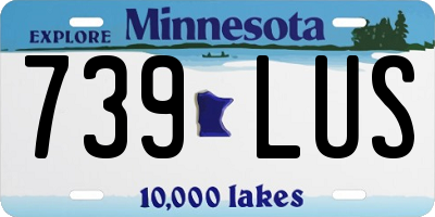 MN license plate 739LUS