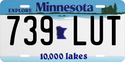 MN license plate 739LUT