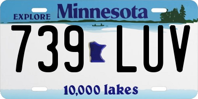 MN license plate 739LUV