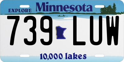 MN license plate 739LUW