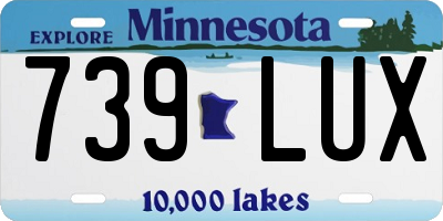MN license plate 739LUX
