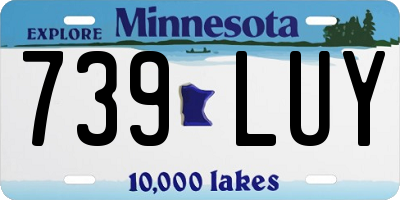 MN license plate 739LUY