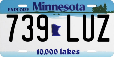 MN license plate 739LUZ
