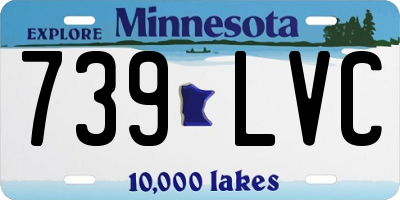MN license plate 739LVC