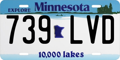 MN license plate 739LVD