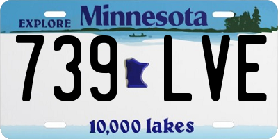 MN license plate 739LVE
