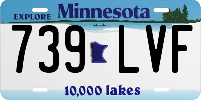 MN license plate 739LVF