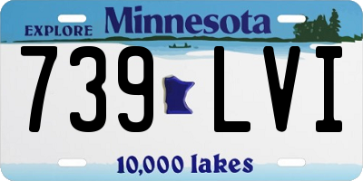 MN license plate 739LVI