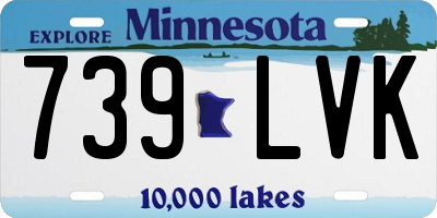 MN license plate 739LVK