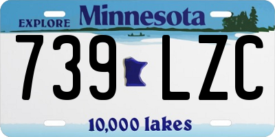 MN license plate 739LZC