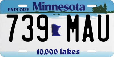 MN license plate 739MAU