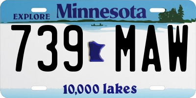 MN license plate 739MAW