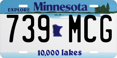 MN license plate 739MCG