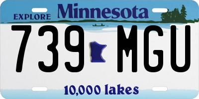 MN license plate 739MGU
