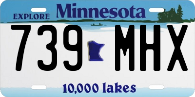 MN license plate 739MHX