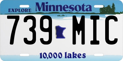 MN license plate 739MIC