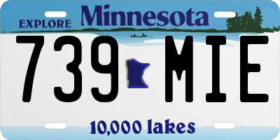MN license plate 739MIE