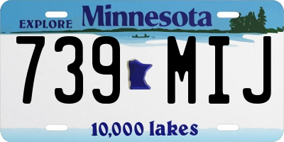MN license plate 739MIJ