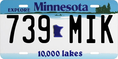 MN license plate 739MIK