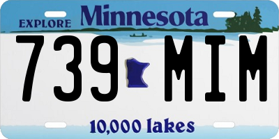 MN license plate 739MIM