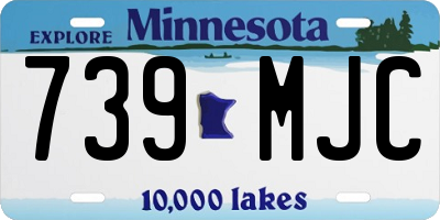 MN license plate 739MJC