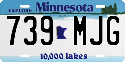 MN license plate 739MJG