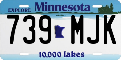 MN license plate 739MJK