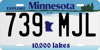 MN license plate 739MJL