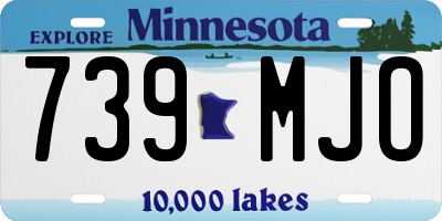 MN license plate 739MJO