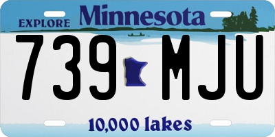 MN license plate 739MJU