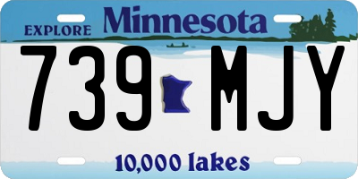 MN license plate 739MJY