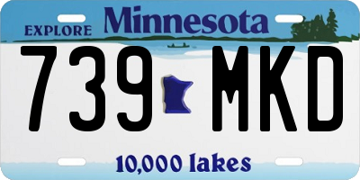MN license plate 739MKD