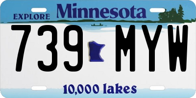 MN license plate 739MYW