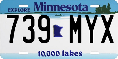 MN license plate 739MYX
