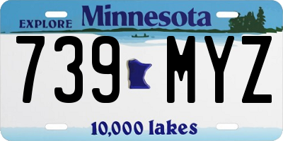 MN license plate 739MYZ